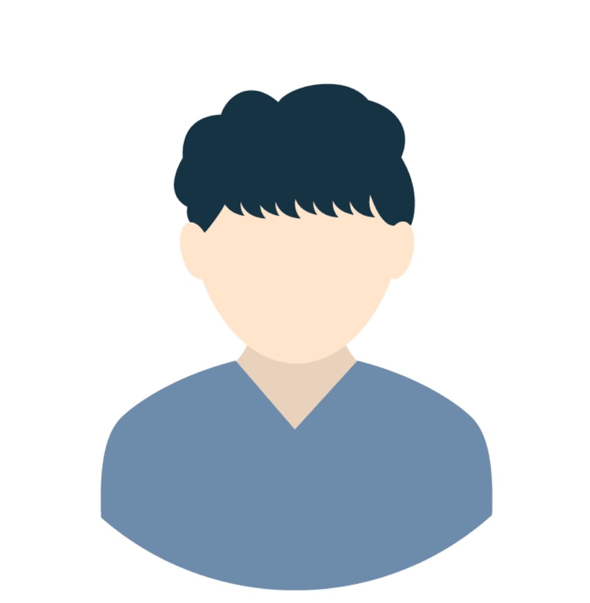 Flat-style avatar with no features