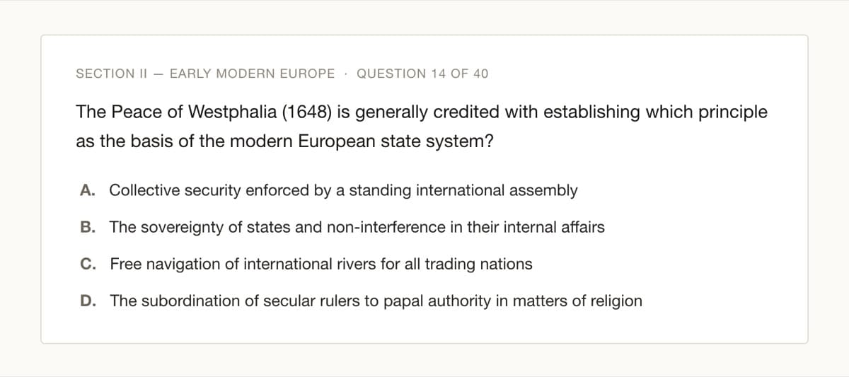 World history multiple choice