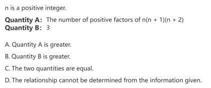 GRE quantitative comparison
